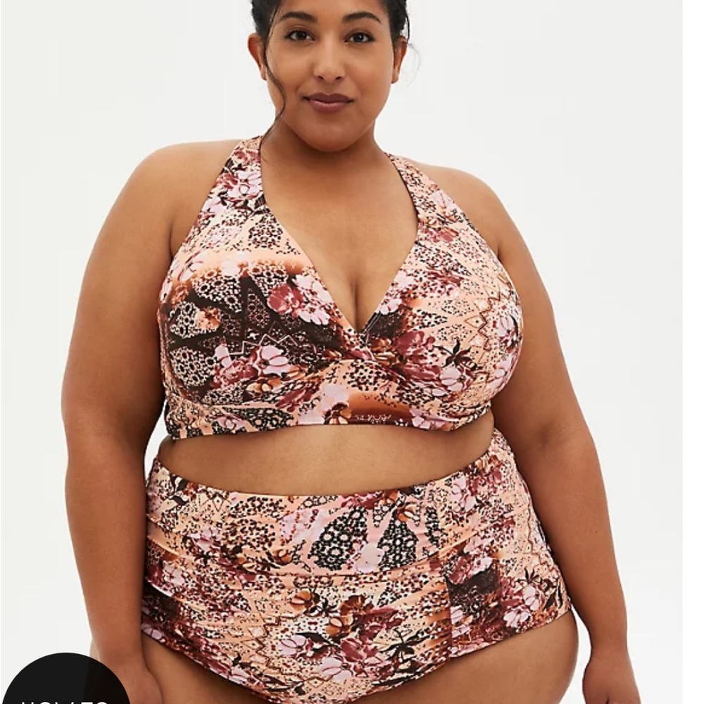 TORRID size 4 Multi Medallion Print Wireless Bikini Set